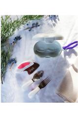 Doddl Çocuklar İçin Çatal Kaşık Bıçak Seti 1-5 Yaş Magenta