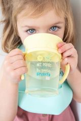 Saro 360 Derece İçilebilen Kulplu Alıştırma Bardağı Sarı