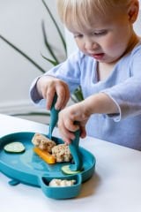 Tum Tum Kutulu Silikon Kaşık Çatal Set Boris Bear