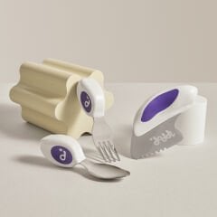 Doddl Çocuklar İçin Çatal Kaşık Bıçak Seti 1-5 Yaş İndigo