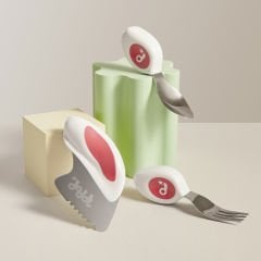 Doddl Çocuklar İçin Çatal Kaşık Bıçak Seti 1-5 Yaş Magenta