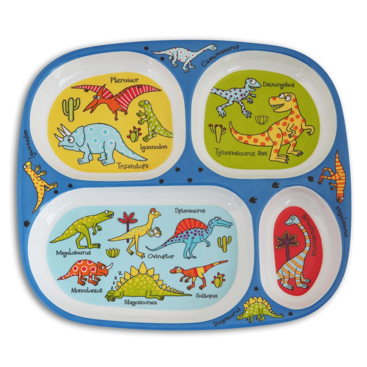 Tyrrell Katz Bebekler için Bölmeli Tabak ''DINO''