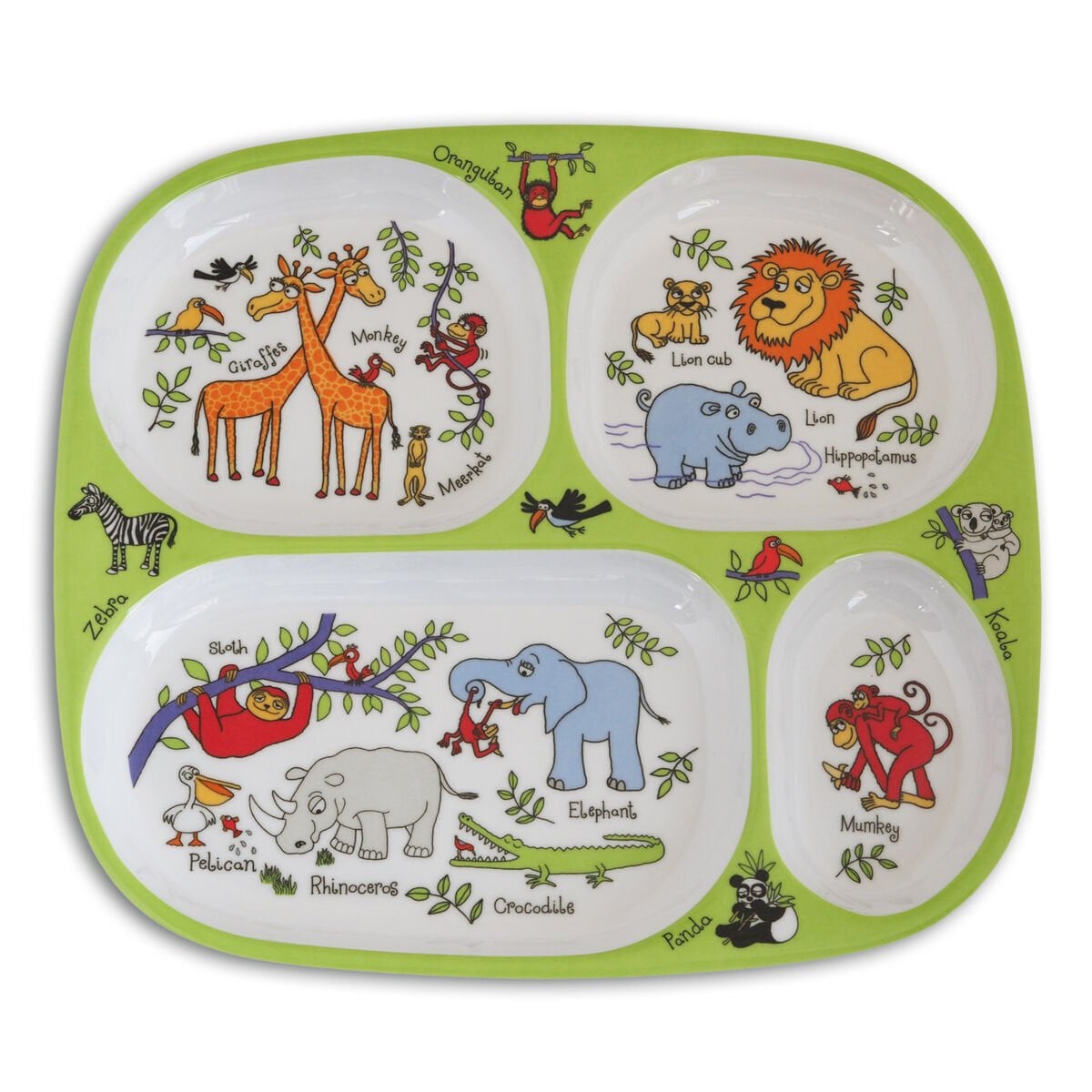 Tyrrell Katz Bebekler için Mini Bölmeli Tabak ''JUNGLE''