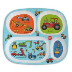 Tyrrell Katz Bebekler için Mini Bölmeli Tabak ''WHEELS''