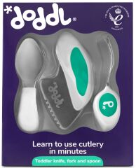 Doddl Çocuklar İçin Çatal Kaşık Bıçak Seti 1-5 Yaş Aqua