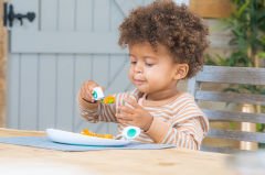 Doddl Çocuklar İçin Çatal Kaşık Bıçak Seti 1-5 Yaş Aqua