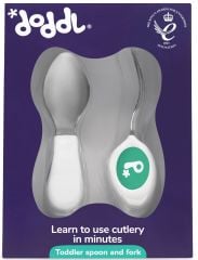 Doddl Çocuklar İçin Çatal Kaşık Seti 1-5 Yaş - Fresh Green