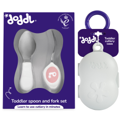DODDL Çocuklar İçin Çatal Kaşık Seti 2'Lİ Dusky Rose ve Taşıma Kutusu