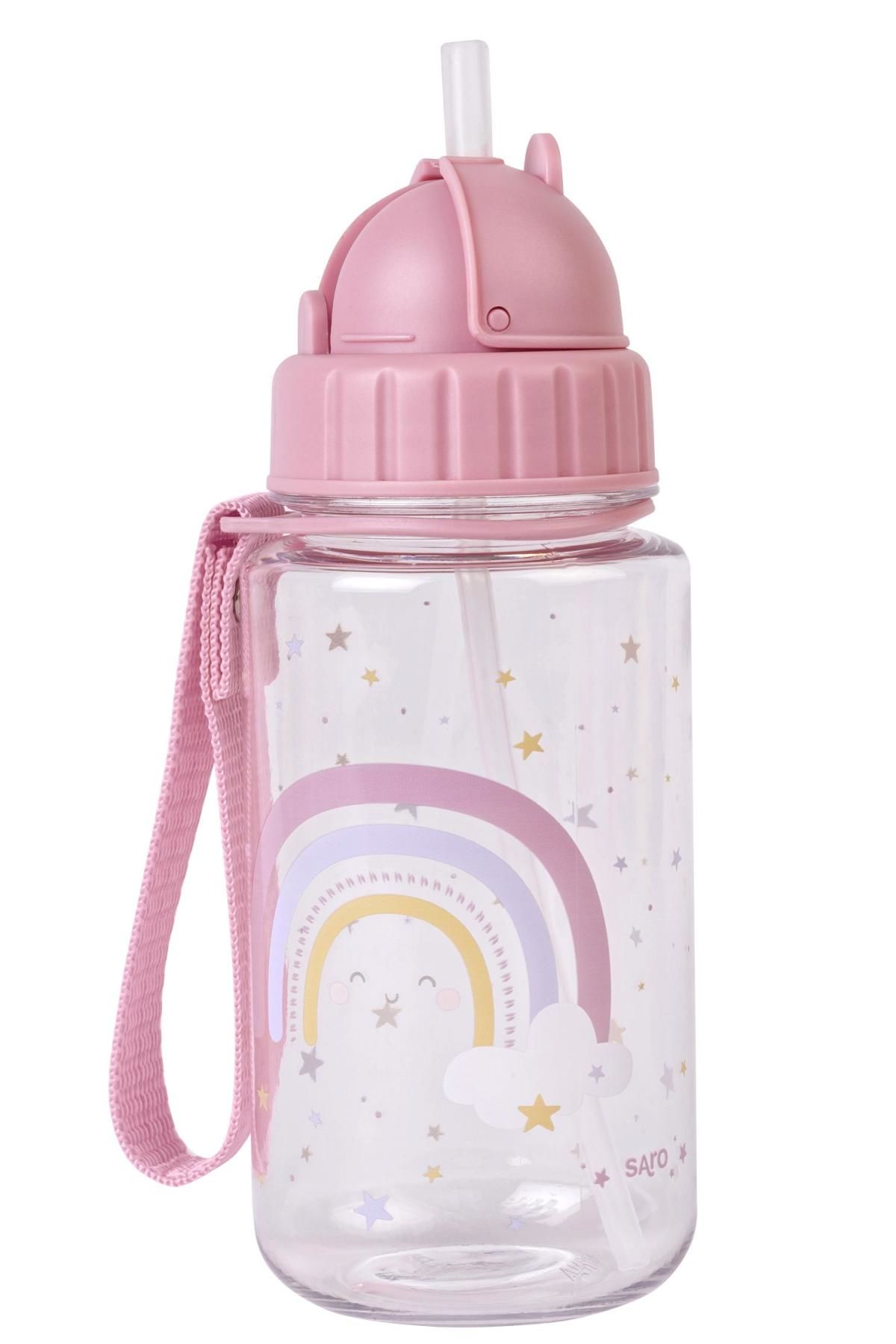 Saro Askılı Pipetli Matara 450ml Rainbow