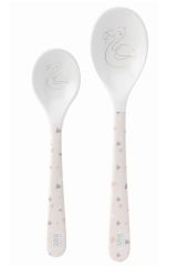 Saro Melamin Mama Kaşığı Seti 2.li Küçük / Büyük Pelican