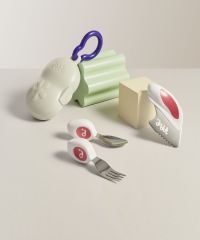 DODDL Çocuklar için Çatal Kaşık Bıçak Seti 3.lü Pembe ve Taşıma Kutusu