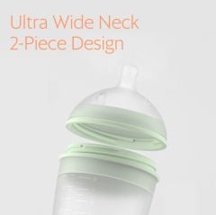 BORRN Antikolik Silikon Biberon Emziği 6-9 Ay Hızlı Akışlı Yeşil