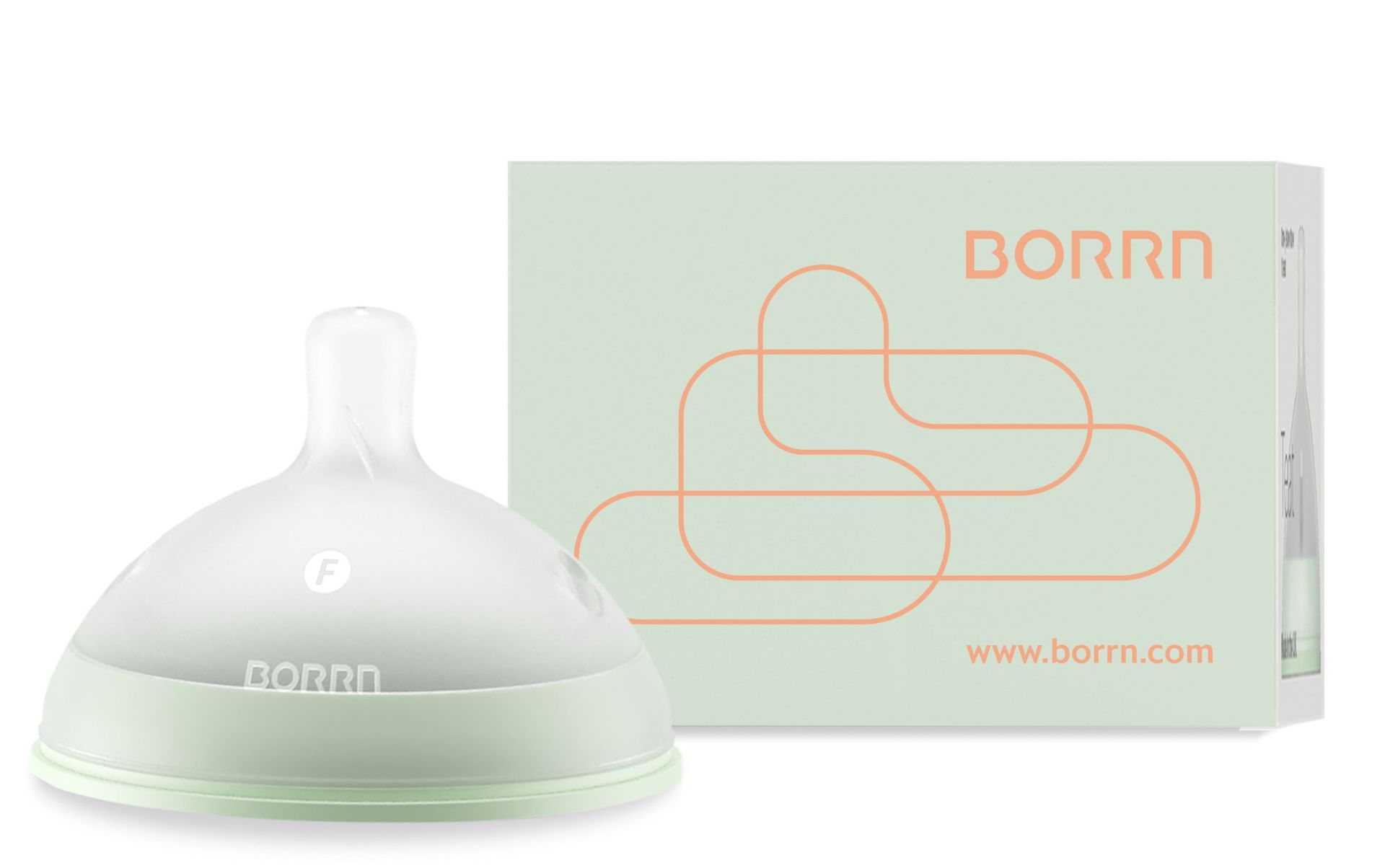 BORRN Antikolik Silikon Biberon Emziği 6-9 Ay Hızlı Akışlı Yeşil