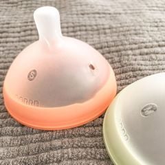 Antikolik Silikon Biberon Emziği 3-6 Ay Orta Akışlı Turuncu