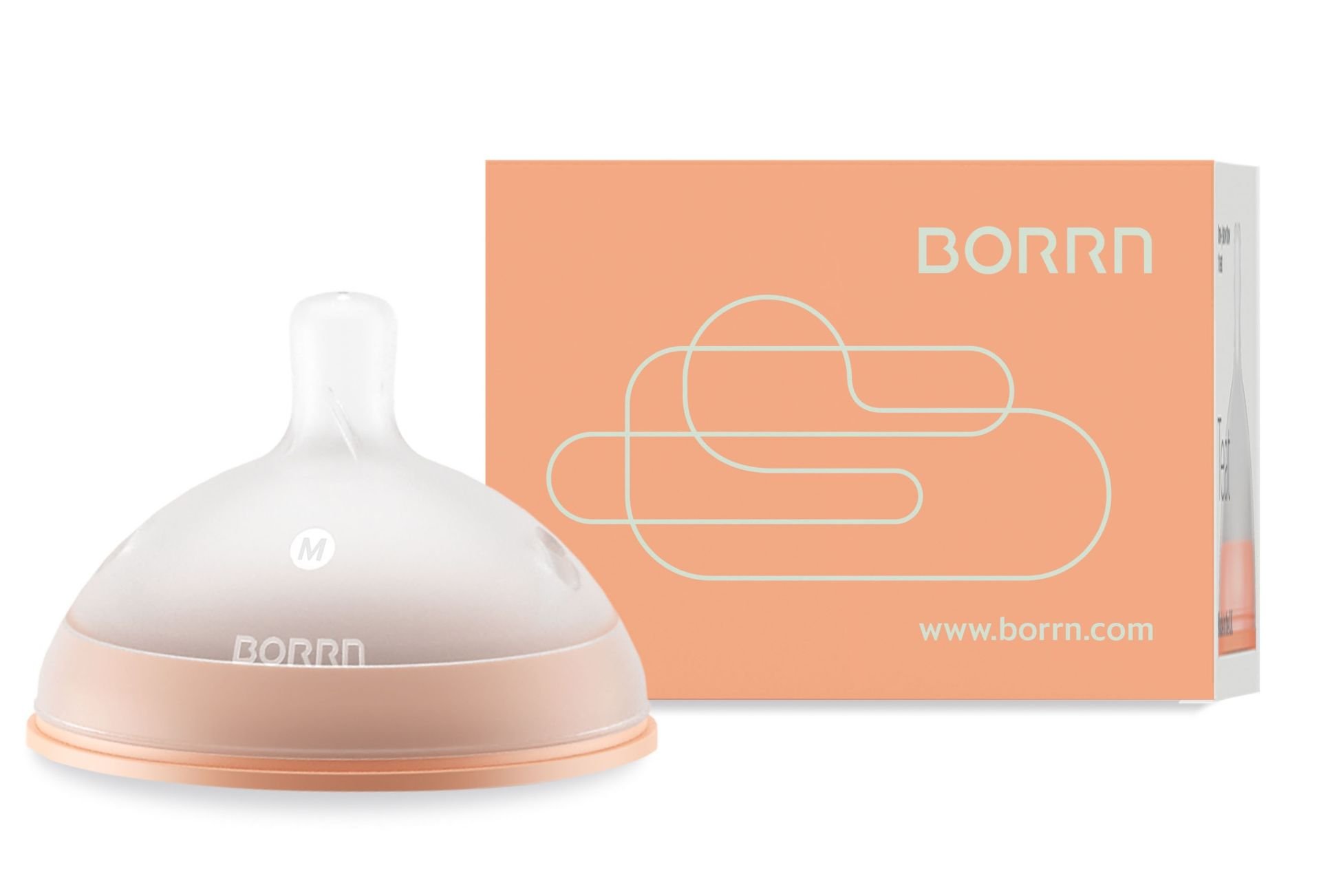 Antikolik Silikon Biberon Emziği 3-6 Ay Orta Akışlı Turuncu