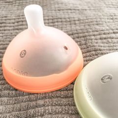 Antikolik Silikon Biberon Emziği Yavaş Akışlı Yenidoğan 0-3 Ay Turuncu