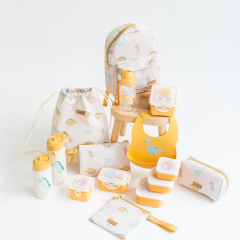 Saro 350ml  Yalıtımlı Paslanmaz Çelik Pipetli Matara / Suluk Termos Happy Dino