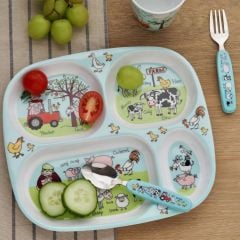 Tyrrell Katz Bebekler için Mini Bölmeli Tabak // Farmyard
