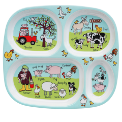 Tyrrell Katz Bebekler için Mini Bölmeli Tabak // Farmyard
