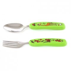 Melamin Bölmeli Tabak / Alıştırma Bardağı / Kutulu Çatal Kaşık Seti JUNGLE