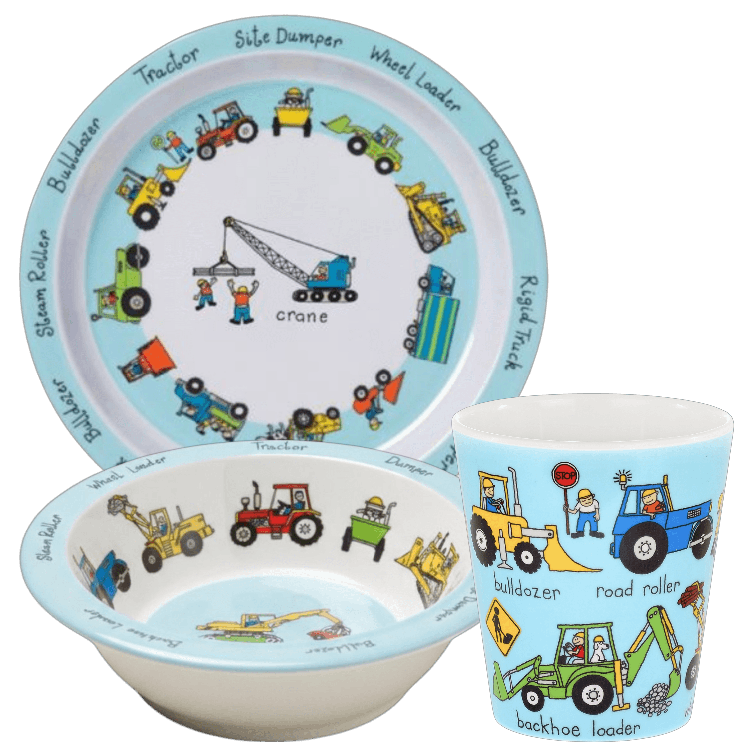 Melamin Mama Tabağı, Kasesi ve Alıştırma Bardağı - Trucks