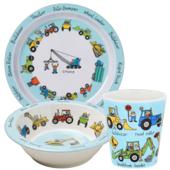 Melamin Mama Tabağı, Kasesi ve Alıştırma Bardağı - Trucks