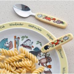 Melamin Mama Tabağı, Kasesi ve Alıştırma Bardağı - Woodland